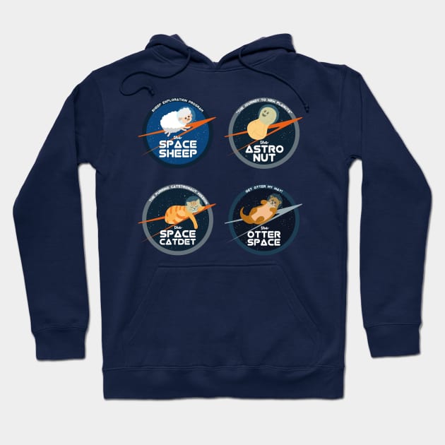 Astronomy Puns | Gift Ideas | Funny Space Mission Patch Hoodie by Fluffy-Vectors